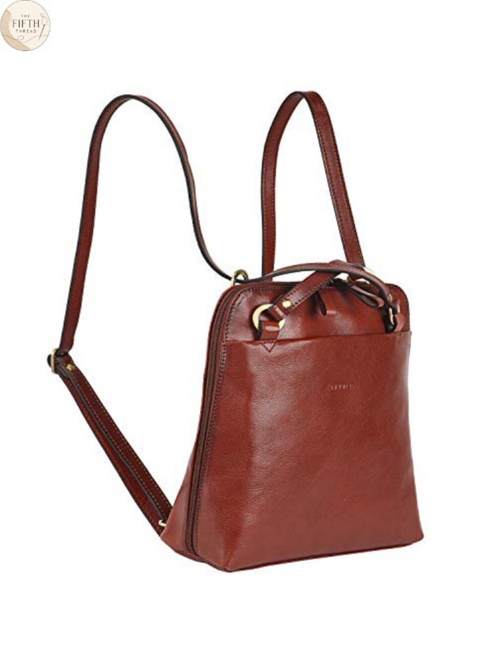 Italian Full Grain Leather Convertible Backpack Purse Shoulder Bag